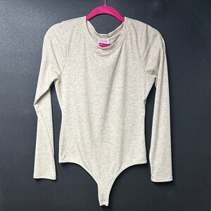 Pink Lily Cream Long Sleeve Bodysuit